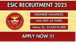 ESIC Recruitment 2025 - Apply Offline for Assistant Engineer, Junior Engineer Posts
