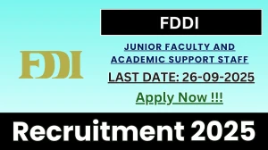 FDDI Recruitment 2025 - Apply Offline for Junior Faculty and Academic Support Staff Posts