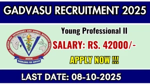 GADVASU Young Professional II Recruitment 2025 - Apply Offline GADVASU Young Professional II Recruitment 2025 - Apply Offline