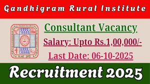 Gandhigram Rural Institute Consultant Recruitment 2025 - Apply Offline