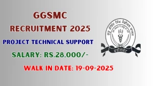 GGSMC Project Technical Support III Recruitment 2025 – Walk in