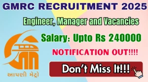 GMRC Recruitment 2025 - Apply Online for 18 Engineer, Manager and Other Posts