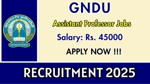 GNDU Assistant Professor Recruitment 2025 - Apply Online by Sep 24 GNDU Assistant Professor Recruitment 2025 - Apply Online by Sep 24
