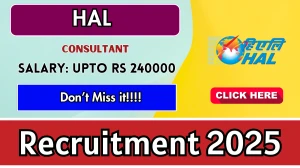 HAL Consultant Recruitment 2025 - Apply Offline for 03 Posts by Oct 13