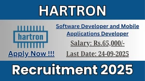 HARTRON Software Developer and Mobile Applications Developer Recruitment 2025 - Apply Online for 05 Posts by Sep 24