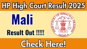HP High Court Mali Result 2025 Out at highcourt.hp.gov.in, Direct Link to Download Result PDF Here