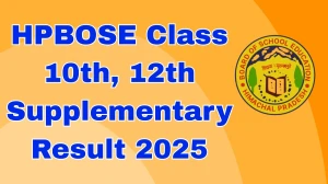 HPBOSE Class 10th, 12th Supplementary Result 2025 Out at hpbose.org Direct Link to Download Result
