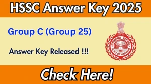 HSSC Group C (Group 25) Answer Key 2025 Released – Download from hssc.gov.in