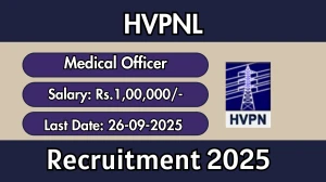 HVPNL Medical Officer Recruitment 2025 - Apply Offline by Sep 26