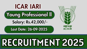 ICAR IARI Young Professional ll Recruitment 2025 - Apply Offline by Sep 26