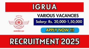IGRUA Recruitment 2025 - Apply Offline for 08 Helper, Store Officer and More Posts