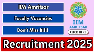 IIM Amritsar Faculty Recruitment 2025 - Apply Online