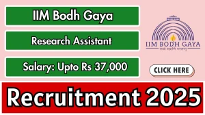 IIM Bodh Gaya Research Assistant Recruitment 2025 - Apply Online