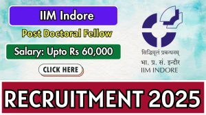 IIM Indore Post Doctoral Fellow Recruitment 2025 - Apply Offline