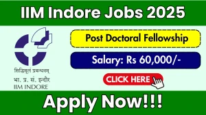 IIM Indore Post Doctoral Fellowship Recruitment 2025 - Apply Offline by Oct 06