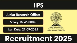 IIPS Junior Research Officer Recruitment 2025 - Apply Online for 24 Posts by Sep 21