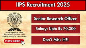 IIPS Senior Research Officer Recruitment 2025 – Walk in