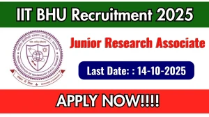IIT BHU Junior Research Associate Recruitment 2025 - Apply Offline for 01 Posts