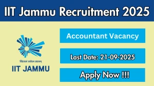 IIT Jammu Accountant Recruitment 2025 - Apply Online by Sep 21