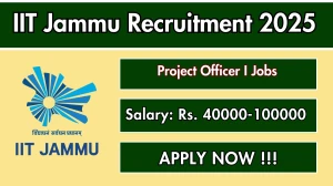 IIT Jammu Project Officer Recruitment 2025 - Apply Online for 2 Posts