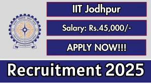 IIT Jodhpur Senior Project Engineer Recruitment 2025 - Apply Online for 01 Posts