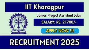 IIT Kharagpur Junior Project Assistant Recruitment 2025 - Apply Online by Oct 02