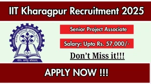 IIT Kharagpur Senior Project Associate Recruitment 2025 - Apply Online by Oct 10