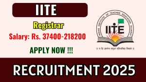 IITE Registrar Recruitment 2025 - Apply Online