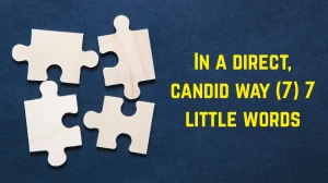 In a direct, candid way 7 Little Words 7 letters Answer