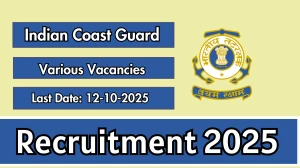 Indian Coast Guard Recruitment 2025 - Apply Offline for 04 Store Keepeг, Lascar and More Posts