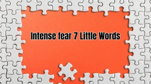 Intense fear 7 Little Words 6 letters Answer