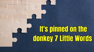 It's pinned on the donkey 7 Little Words 4 letters Answer