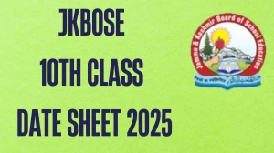 JKBOSE 10th Class Date Sheet 2025 Announced @ jkbose.nic.in Details Here