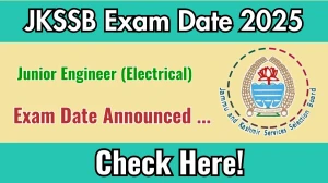 JKSSB Junior Engineer (Electrical) Exam Date 2025 Out for 292 Posts at jkssb.nic.in Check Admit Card Details Here JKSSB Junior Engineer (Electrical) Exam Date 2025 Out for 292 Posts at jkssb.nic.in Check Admit Card Details Here
