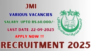JMI Recruitment 2025 - Apply Offline for 03 Project Fellow, IT Fellow and More Posts by Sep 22 JMI Recruitment 2025 - Apply Offline for 03 Project Fellow, IT Fellow and More Posts by Sep 22
