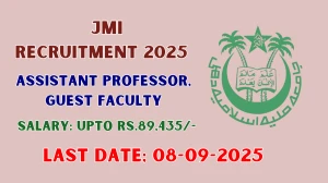 JMI Recruitment 2025 - Apply Offline for 04 Assistant Professor, Guest Faculty Posts