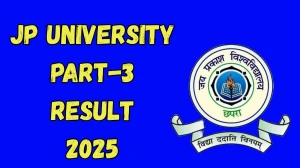 JP University Part-3 Result 2025 Out at jpv.ac.in Direct Link to Download B.Ed and TDC Result