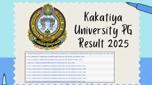Kakatiya University PG Result 2025 Released at kuexams.org Direct Link to Download 1st, 4th, and 6th Semster PG Result