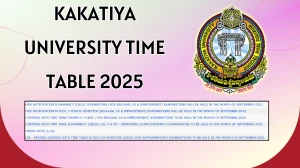 Kakatiya University Time Table 2025 Announced @ kuexams.org Details Here
