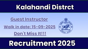 Kalahandi Distrct Guest Instructor Recruitment 2025 – Walk in