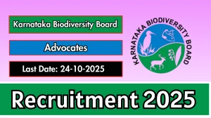 Karnataka Biodiversity Board Advocates Recruitment 2025 - Apply Offline