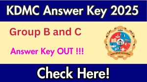 KDMC Group B and C Answer Key 2025 Released – Download Now at kdmc.gov.in KDMC Group B and C Answer Key 2025 Released – Download Now at kdmc.gov.in