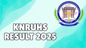 KNRUHS Result 2025 Out at knruhs.telangana.gov.in Direct Link to Download UG Course Result