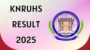 KNRUHS Result 2025 Released at knruhs.telangana.gov.in Direct Link to Download UG Course Result