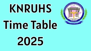 KNRUHS Time Table 2025 Announced For MPH, MD and MS @ knruhs.telangana.gov.in Details Here
