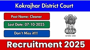 Kokrajhar District Court Cleaner Recruitment 2025 - Apply Offline
