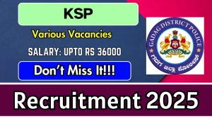 KSP Recruitment 2025 - Apply Offline for 54 Engine Driver, Assistant Boat Captain and Other Posts by Sept 30