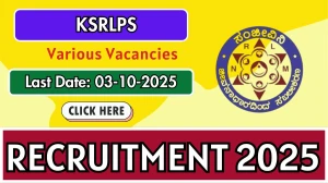 KSRLPS Recruitment 2025 - Apply Online for 06 Office Assistant, Block Manager and Other Posts