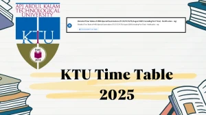KTU Time Table 2025 Announced @ ktu.edu.in Details Here