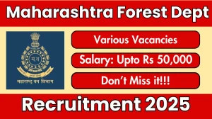 Maharashtra Forest Department Recruitment 2025 - Apply Online for 03 GIS Data Manager, Project Assistant and Other Posts